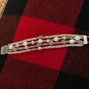 Michael Dawkins Sterling and Pearl bracelet